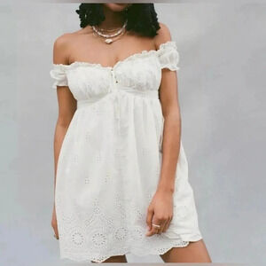 Urban‎ Outfitters Eliza Eyelet Mini Dress Small